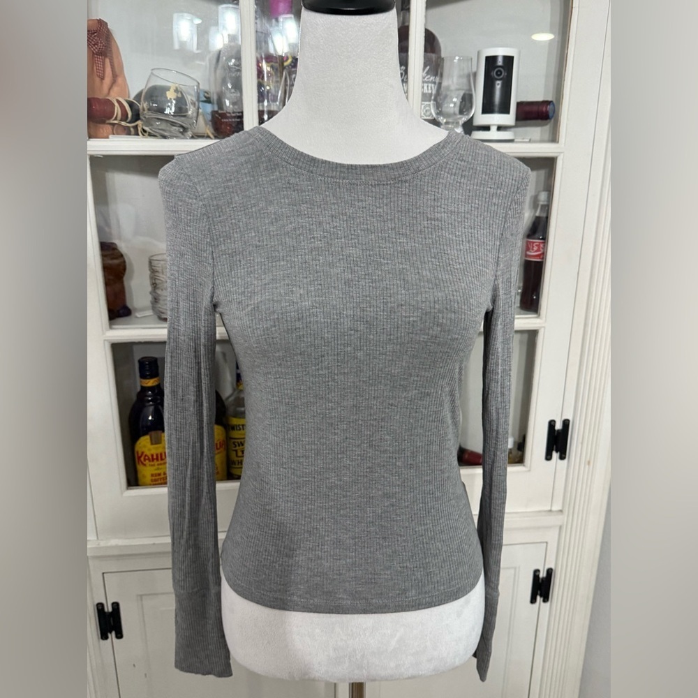 Aerie Heather Gray Long Sleeve Tee